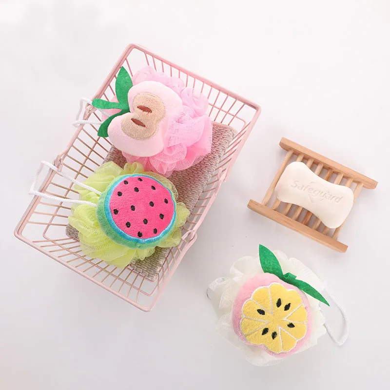 Cartoon Fruit Bath Ball Sponge - Dry Brush Body 리뷰 및 가격