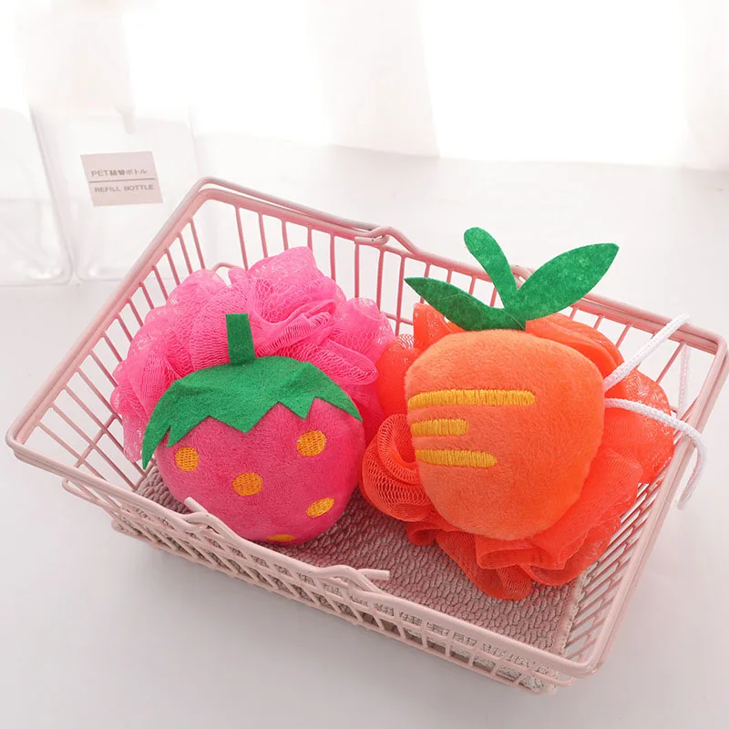 Cartoon Fruit Bath Ball Sponge - Dry Brush Body 리뷰 및 가격