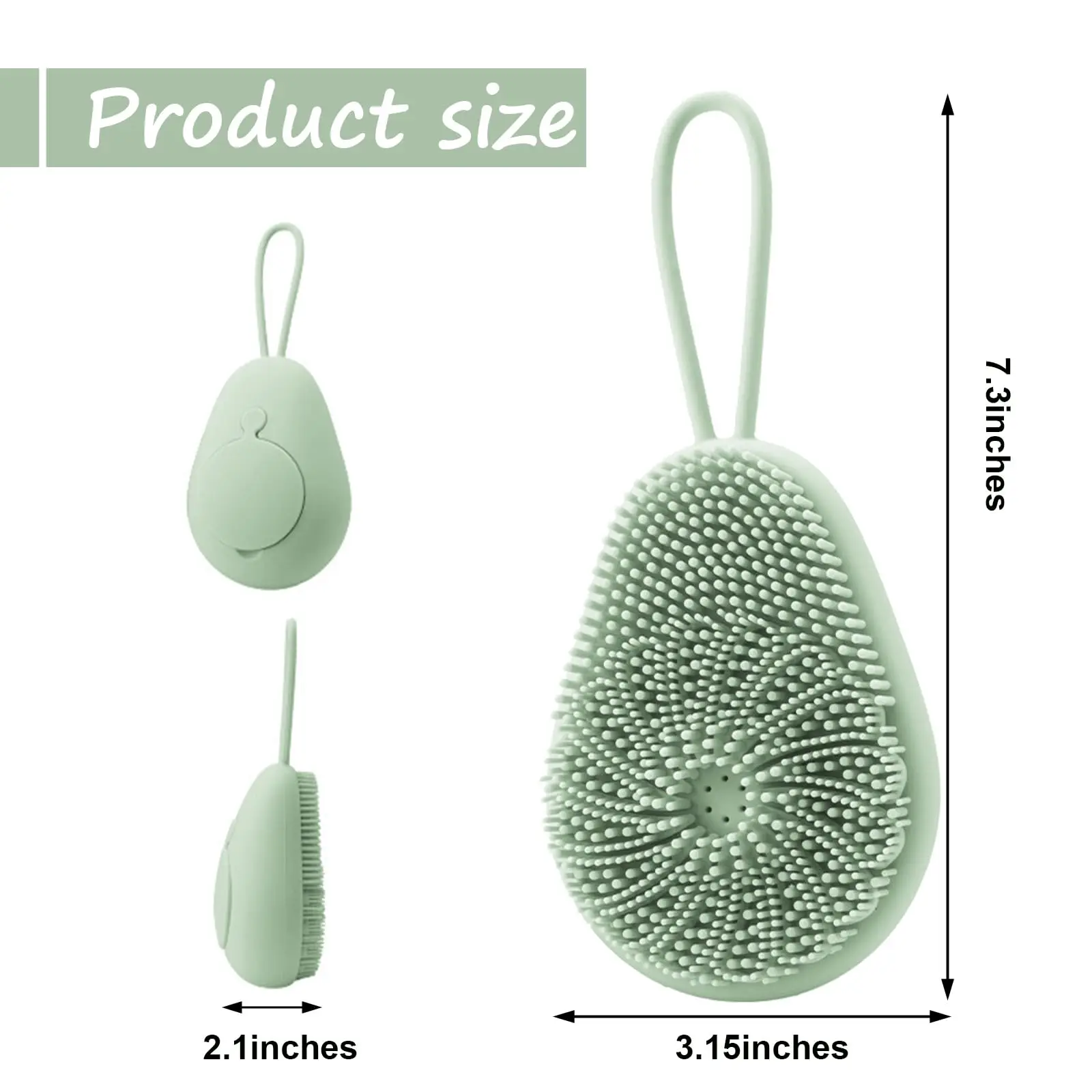 1pc Silicone Body Scrubber Exf - Dry Brush Body 리뷰 및 가격